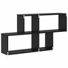 vidaXL Wall Shelf with Shelf Wall-mounted Other Black Wood