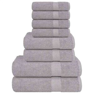 vidaXL 8 Piece Towel Set "FROGN" Grey 360 gsm