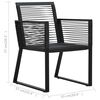 vidaXL 7 Piece Outdoor Dining Set PVC Rattan Black