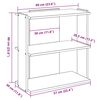 vidaXL Bookcase 3-Tier White 60x30x60 cm Engineered Wood