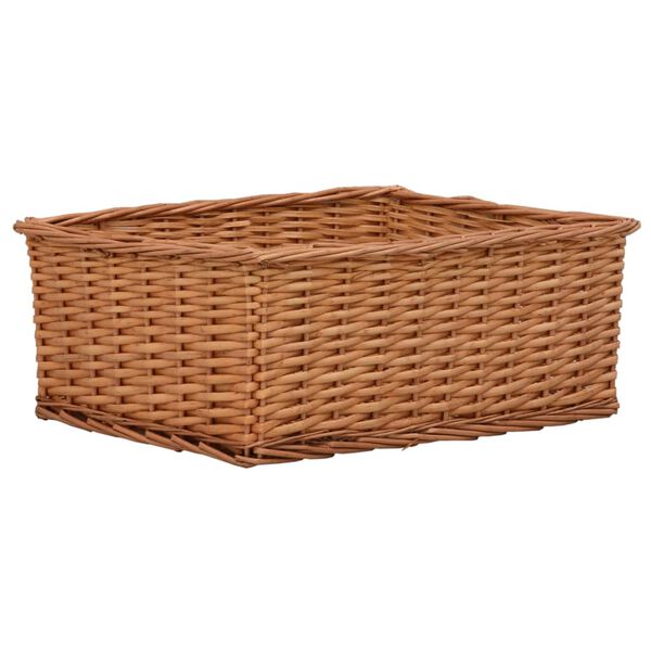 vidaXL 4 Piece Nesting Basket Set Brown Willow