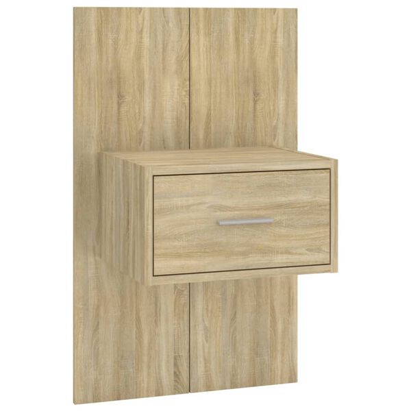 vidaXL Bed Headboard with Cabinets Sonoma Oak Engineered Wood