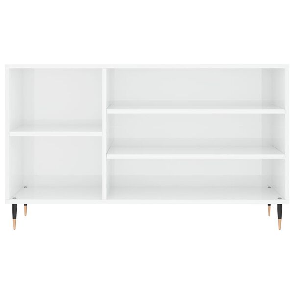 vidaXL Shoe Cabinet High Gloss White 102x36x60 cm Engineered Wood