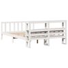 vidaXL Bed Frame without Mattress White 150x200 cm King Size Solid Wood Pine