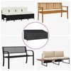vidaXL Garden Bench Cover Black 200 x 100 x 89 cm 420D Oxford Fbric