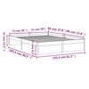 vidaXL Bed Frame without Mattress White Solid Wood 150x200 cm King Size King Size