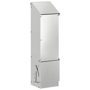 vidaXL Chicken Feeder Silver 13 x 12 x 51 cm Galvanised Steel