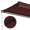 vidaXL Manual Retractable Awning Burgundy 400x300 cm