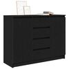 vidaXL Sideboard with Drawers Black Oak 100.5x35x76 cm Engineered Wood