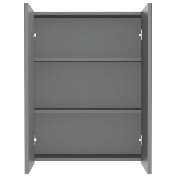 vidaXL Bathroom Mirror Cabinet 60x15x75 cm MDF Anthracite