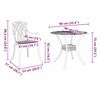 vidaXL Garden Dining Set 5 pcs Black Aluminium