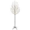 vidaXL LED Christmas Tree Black 210 cm Steel 180 LEDs