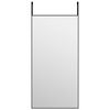 vidaXL Door Mirror Black 40x80 cm Glass and Aluminium