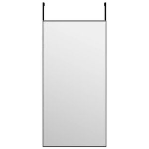 vidaXL Door Mirror Black 40x80 cm Glass and Aluminium