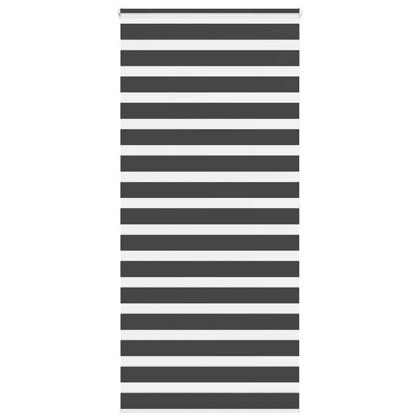 vidaXL Zebra Blind Black 100x200 cm Fabric Width 95.9 cm Polyester