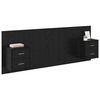 vidaXL Headboard with Cabinet 3 pcs Black Oak Engineered Wood