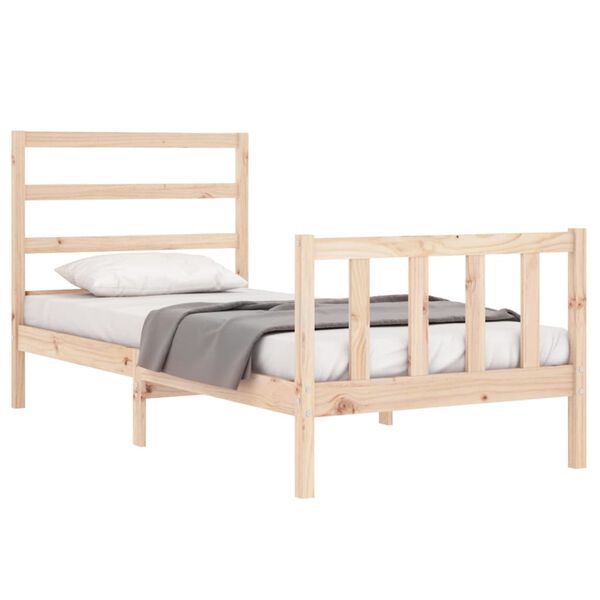 vidaXL Bed Frame without Mattress 90x200 cm Solid Wood Pine