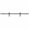 vidaXL Sliding Door Hardware Kit 200 cm Steel Black
