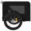 vidaXL Pet Bike Trailer Black Oxford Fabric&Iron