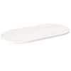 vidaXL Table Top White 110x55x2,5 cm Solid Wood Pine Oval