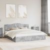 vidaXL Storage Bed Concrete Grey 200 x 200 cm Engineered Wood