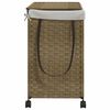 vidaXL Laundry Basket with Wheels 60x35x60.5 cm Rattan