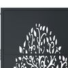 vidaXL Garden Gate Anthracite 100x75 cm Steel Tree Design
