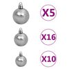 vidaXL Artificial Hinged Christmas Tree 300 LEDs & Ball Set 270 cm