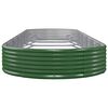 vidaXL Garden Raised Bed Galvanised Steel 523x140x36 cm Green
