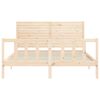 vidaXL Bed Frame without Mattress King Size Solid Wood Pine