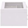 vidaXL Jewellery Box 3-Layer White 23x20.5x14 cm