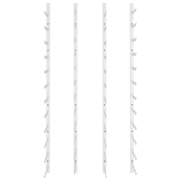 vidaXL Wall Mounted Wine Rack for 36 Bottles 2 pcs White Iron