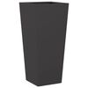 vidaXL Garden Planters Black 2 pcs 35x35x75 cm Steel