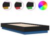 vidaXL Bed Frame without Mattress with LED Lights Black 75x190 cm Small Single