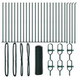 vidaXL Welded Wire Fence with Concrete Base 50 x 0.4 m (W x H)