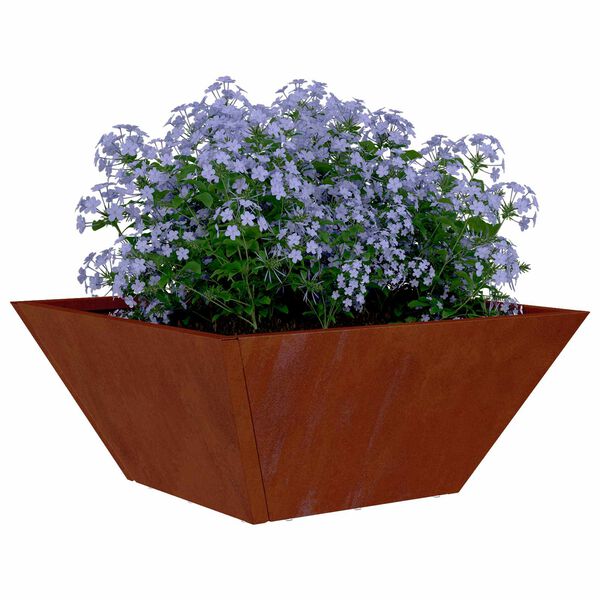 vidaXL Garden Planter 5 pcs Rusty 35 x 35 x 15 cm Weathering Steel