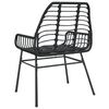 vidaXL Garden Chairs 2 pcs Black Poly Rattan