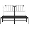 vidaXL Metal Bed Frame without Mattress with Headboard Black 140x190cm