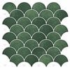 vidaXL Fish Scale Tile 10 pcs Dark Green 30 x 30 cm