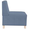 vidaXL Modular Sofa Unit Armless Blue 55 x 74 x 82 cm Corduroy Fabric