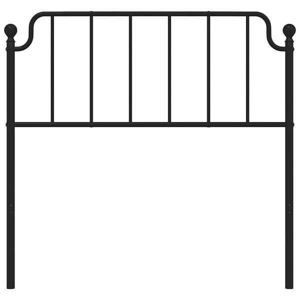 vidaXL Metal Headboard Black 100 cm