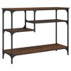 vidaXL Console Table with Shelves Brown Oak 100x35x75 cm