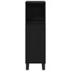 vidaXL Bathroom Furniture Set Wall-mounted with Door 3 pcs Black Oak