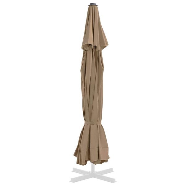 vidaXL Replacement Fabric for Outdoor Parasol Taupe 515 cm