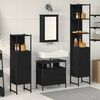 vidaXL Bathroom Furniture Set 4 pcs Black oak Engineered wood
