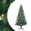 vidaXL Artificial Pre-lit Christmas Tree Green 180 cm PVC and Metal