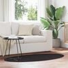 vidaXL Area Rugs Oval HUARTE Black 150 x 80 cm 100% Polyester