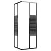 vidaXL Stripe Shower Cabin ESG 80x80x180 cm Black
