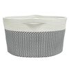 vidaXL Storage Basket Grey and White &Oslash;40x25 cm Cotton