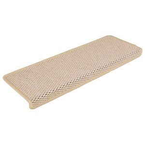 vidaXL Stair Mats Self-adhesive Sisal-Look 15 pcs 65x21x4 cm Berber